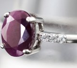 Чудесное серебряное кольцо с корундом