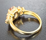 Золотое кольцо с персиковыми морганитами различных огранок 2,25 карата Золото