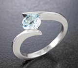 Прелестное серебряное кольцо с голубым топазом