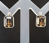 Серебряный комплект с дымчатым кварцем Серебро 925