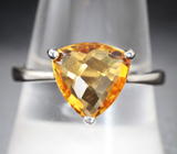 Стильное серебряное кольцо с цитрином