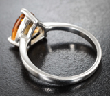 Стильное серебряное кольцо с цитрином