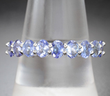 Замечательное серебряное кольцо с танзанитами