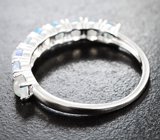 Эффектное серебярное кольцо с кристаллическими эфиопскими опалами