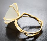 Золотое кольцо с крупным ограненным лунным камнем 9,1 карата
