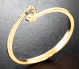 Золотое кольцо с чистейшим уральским александритом 0,1 карата