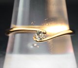 Золотое кольцо с чистейшим уральским александритом 0,1 карата