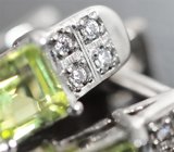 Изящные серебряные серьги с перидотами