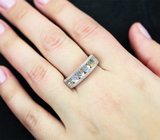 Эффектное серебряное кольцо с кристаллическими эфиопскими опалами