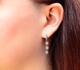 Серебряные серьги с кристаллическими эфиопскими опалами