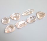 Крупный набор из 7 морганитов различных огранок 16,43 карата