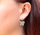 Шикарные серебряные серьги с ограненными эфиопскими опалами