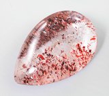 Кулон с кварцем с включением гематита 34,26 карата и красно-оранжевыми гранатами