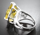 Серебряное кольцо с лимонным цитрином 16,76 карата