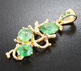 Кулон с цаворитами 3,14 карата