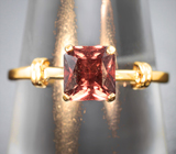 Золотое кольцо с гранатом авторской огранки со сменой цвета 1,15 карата