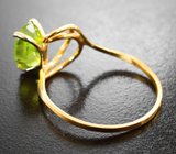 Золотое кольцо c ярко-зеленым сфеном 3,01 карата