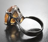 Серебряное кольцо с крупным цитрином 15,39 карата