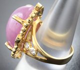 Серебряное кольцо с очень крупным рубином 35,28 карата