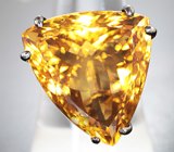 Серебряное кольцо с крупным цитрином 28,26 карата