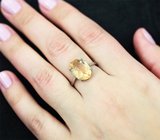 Стильное серебряное кольцо с цитрином