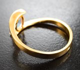 Золотое кольцо с ограненным лунным камнем 0,81 карата