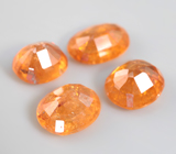 Редкий набор из 4 спессартинов 6,04 карата