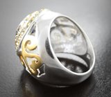 Серебряное кольцо с синим сапфиром Серебро 925