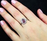 Серебряное кольцо с крупным рубином