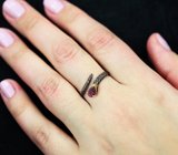 Серебряное кольцо с родолитом