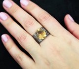 Серебряное кольцо с цитрином 6,27 карата