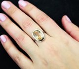 Стильное серебряное кольцо с цитрином