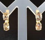 Золотые серьги с диаспорами высокой чистоты 3,55 карата и бриллиантами