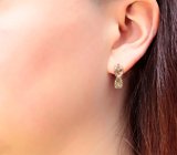 Золотые серьги с диаспорами высокой чистоты 3,55 карата и бриллиантами
