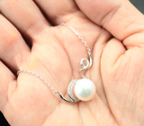 Серебряное колье с жемчугом