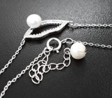 Серебряное колье с жемчугом