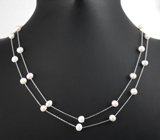 Серебряное колье с жемчугом