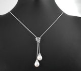 Серебряный комплект с жемчугом