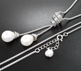 Серебряный комплект с жемчугом