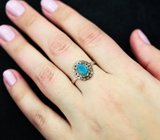 Праздничные серебряное кольцо с опалом и разноцветными сапфирами