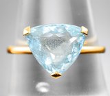 Кольцо с насыщенным аквамарином 3,21 карата