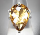 Серебряное кольцо с крупным цитрином