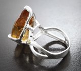 Серебряное кольцо с крупным цитрином
