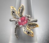Серебряное кольцо с рубином