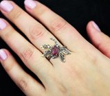 Серебряное кольцо с рубином
