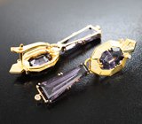 Серьги со шпинелями авторской огранки 15,15 карата и бриллиантами Золото