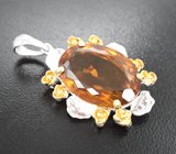 Серебряный кулон с цитрином
