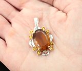 Серебряный кулон с цитрином