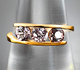 Золотое кольцо с гранатами со сменой цвета 1,49 карата