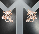 Чудесные серебряные серьги с лунным камнем с эффектом кошачьего глаза